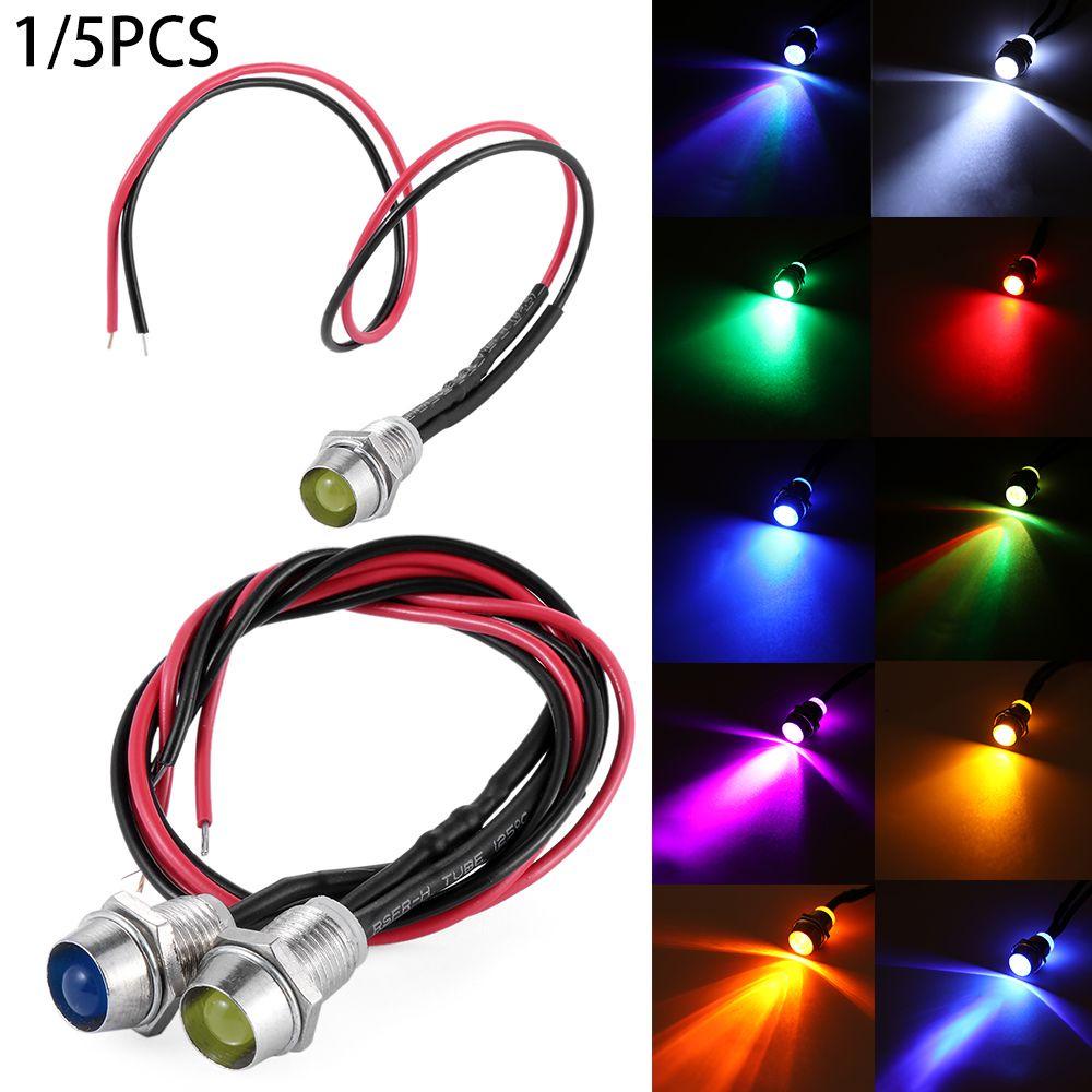 FAY Set 1 / 5 Đèn LED Nhiều Màu Sắc Kèm Giá Đỡ Kim Loại Tiện Dụng Dành Cho Ô Tô /