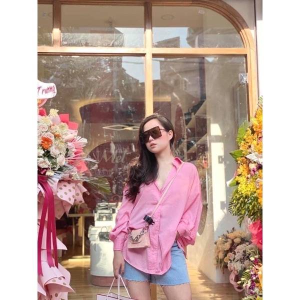 Áo sơ mi Basic form rộng Hàn quốc, Sơ mi giấu quần cá tính Trendy ⚡️MẪU HOT 2021⚡️