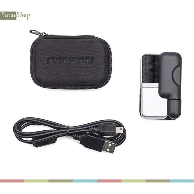 Micro họp trực tuyến USB Samson Go Mic clip