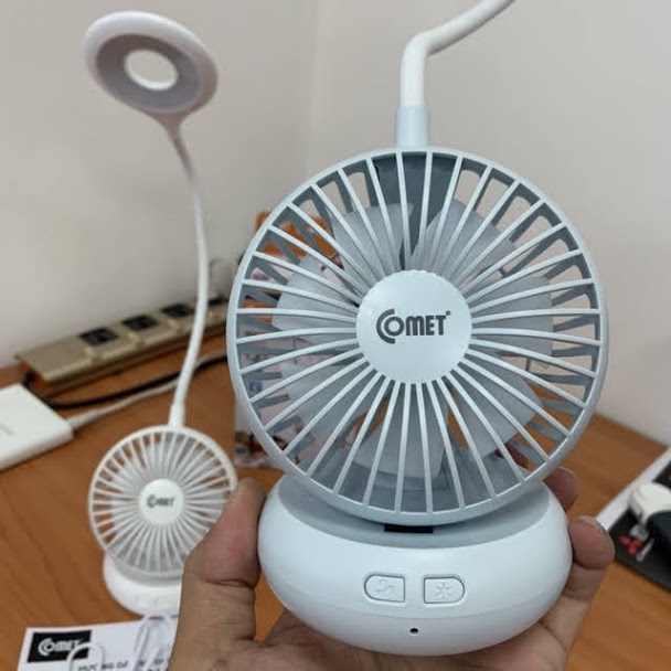 Đèn bàn led, Quạt bàn COMET CT176 Có Pin Sạc ( Bảo hành 1 đổi 1)