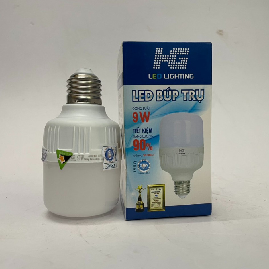 Đèn Led Bulb Trụ Tiết Kiệm Điện Chính Hãng HG - Bóng Đèn Búp Tiết Kiệm Điện HG : 5W ; 9W ; 13W ; 18W ; 26W ; 36W ; 48W