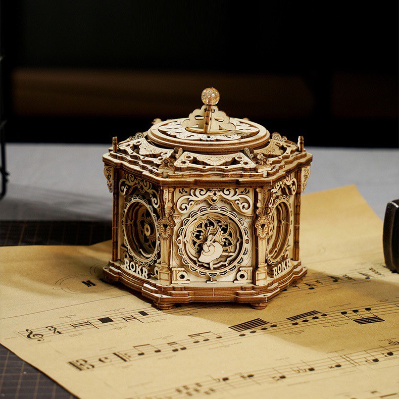 [BẢN QUỐC TẾ TIẾNG ANH] Mô hình Hộp nhạc Secret Garden DIY Mechanical Music Box AMK52