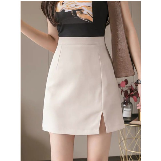⚡ Freeship ⚡ Chân váy ngắn xẻ đùi công sở, chân váy chữ a vải tuyết mưa co giãn nhẹ | BigBuy360 - bigbuy360.vn