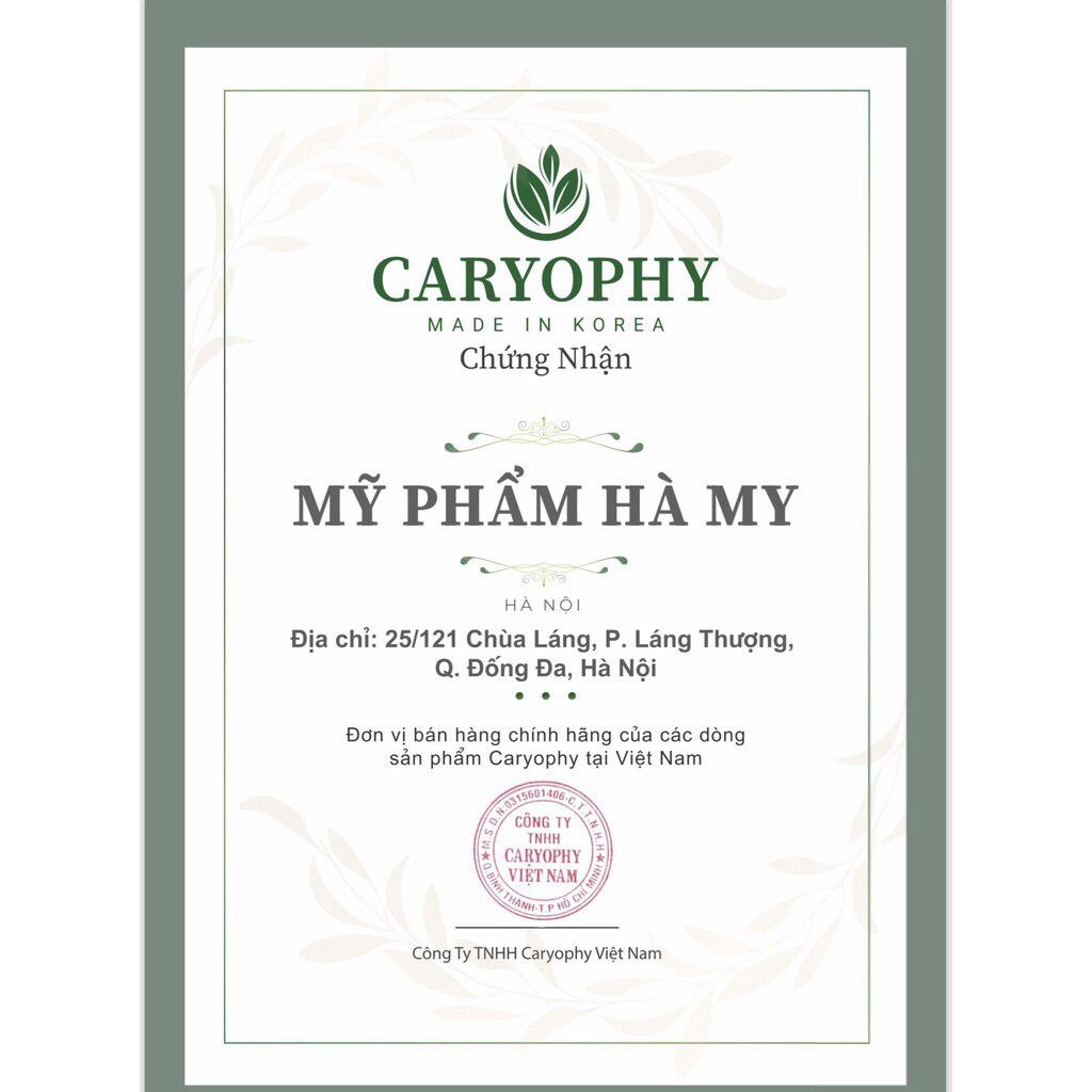 Bộ 4 Sản Phẩm Làm Sạch Da, Giảm Mụn Và Thâm Caryophy (Tẩy trang 300ml + Sữa rửa mặt 150ml + Toner 300ml + Serum 10ml | BigBuy360 - bigbuy360.vn