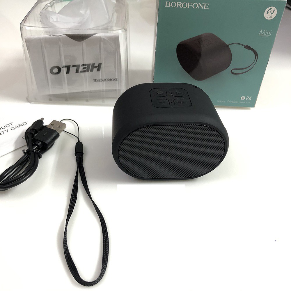 CHÍNH HÃNG Loa không dây có móc treo Borofone BP4 Sport mini bluetooth Chính hãng Giá rẻ màu ngẫu nhiên