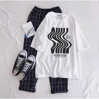 UNISEX - SET ÁO LƯỢN SÓNG + QUẦN CARO/ QUẦN KAKI