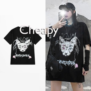 Áo thun sói 4 mắt - Áo thun tay lỡ dáng suông unisex  phom rông mặc đôi nam nữ hàng có size chất thun dày dặn co giãn