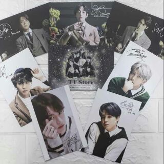 Set 7 post card (2 mặt) có chữ kí BTS
