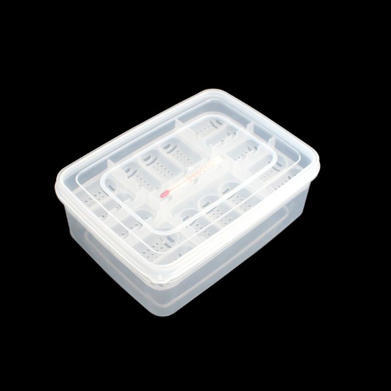 Hộp ấp trứng bò sát 16 ô và 12 ô - kèm nhiệt kế