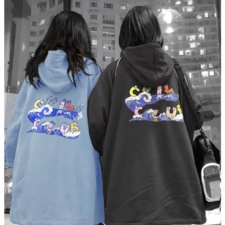 Áo khoác nỉ dây kéo form rộng, áo khoác nỉ unisex nam nữ phong cách - KN6