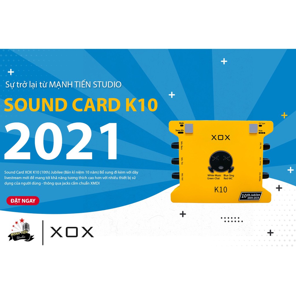 [Tặng full kiện + nguồn 48v] Combo livestream thu âm karaoke cao cấp micro K600 sound card XOX K10 Jubilee bảo hành 12t