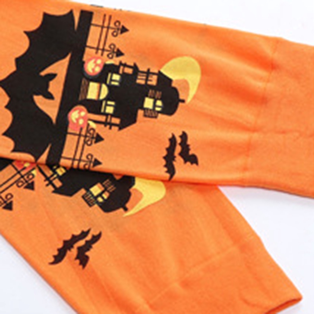 Tất Chân Cao Qua Gối Họa Tiết Phù Thủy Halloween