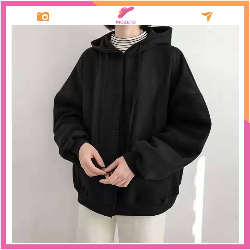 Áo khoác nam nữ oversize phong cách ulzzang , áo hoodie nỉ local brand ; A07 - MOZETO