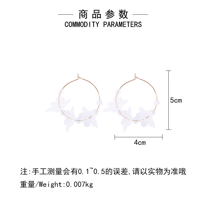 Bông tai dáng dài họa tiết hình cánh hoa phong cách Hàn Quốc hợp thời trang