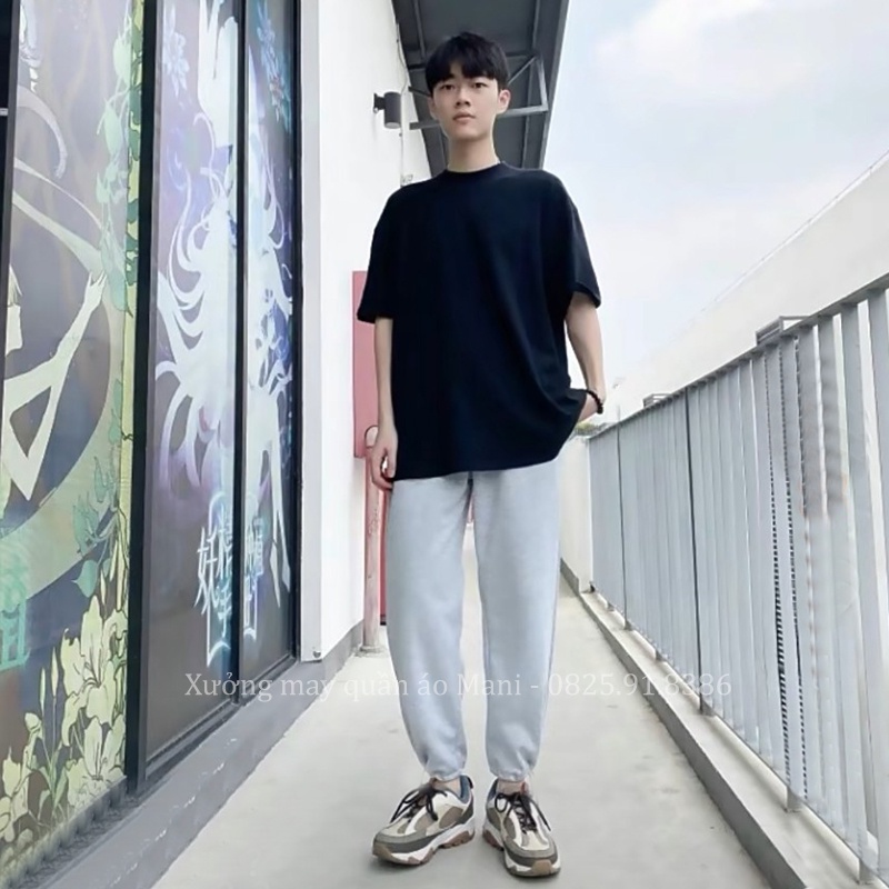 Quần Jogger Nam Nữ Trơn Basic Thun Nỉ Da Cá Ống Bo Chun Phong Cách Thể Dục Thể Thao Năng Động Cá Tính Unisex Màu Đen Xám