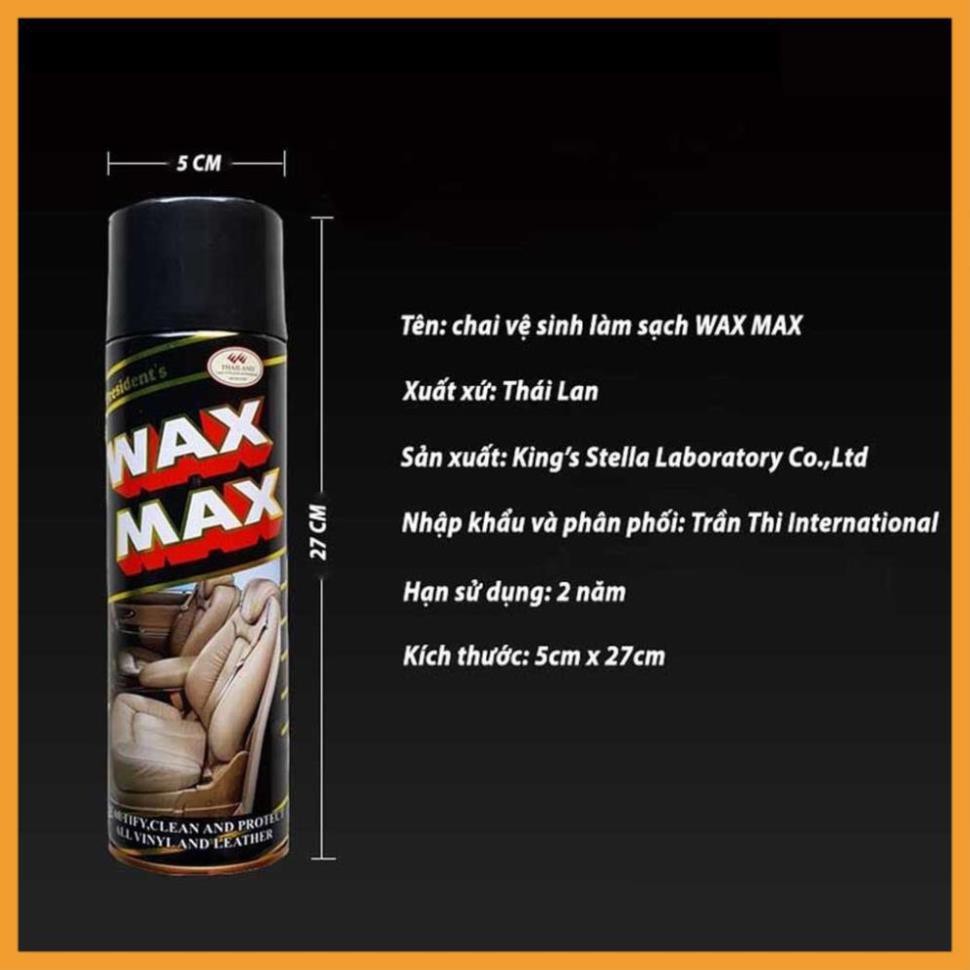 Chai xịt bóng nội thất ô tô công nghệ nano Wax Max xịt bóng đồ da xịt bóng đồ gỗ xịt bóng nhựa nhám Mitauto