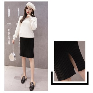 Chân Váy Bầu Công Sở Chất Liệu Len CVB22