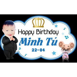 Bảng tên sinh nhật bé trai