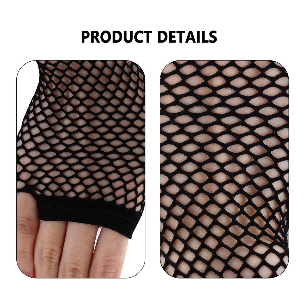 Găng Tay Lưới Nylon Hở Ngón Màu Đen Dùng Khi Đi Câu Cá