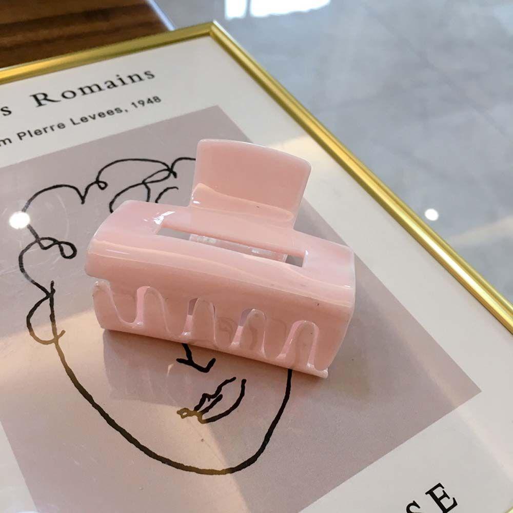 NICKOLAS Kẹp Tóc Càng Cua Nhựa Acrylic Màu Trơn Đơn Giản Cho Nữ