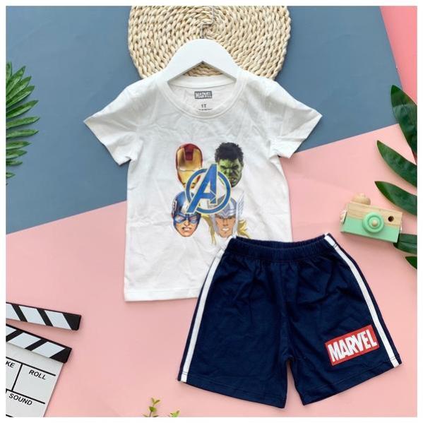 🚨🚨 GIÁ TỐT 👦🏻 Đồ bộ cao cấp cotton mavel bé trai 1/7  .