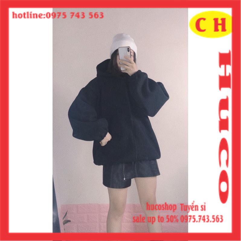 Áo Khoác lông cừu dài tay basic trơn - Áo hoodie nỉ thu đông nam nữ unisex freesize giá rẻ ulzzang mặc đôi nhóm