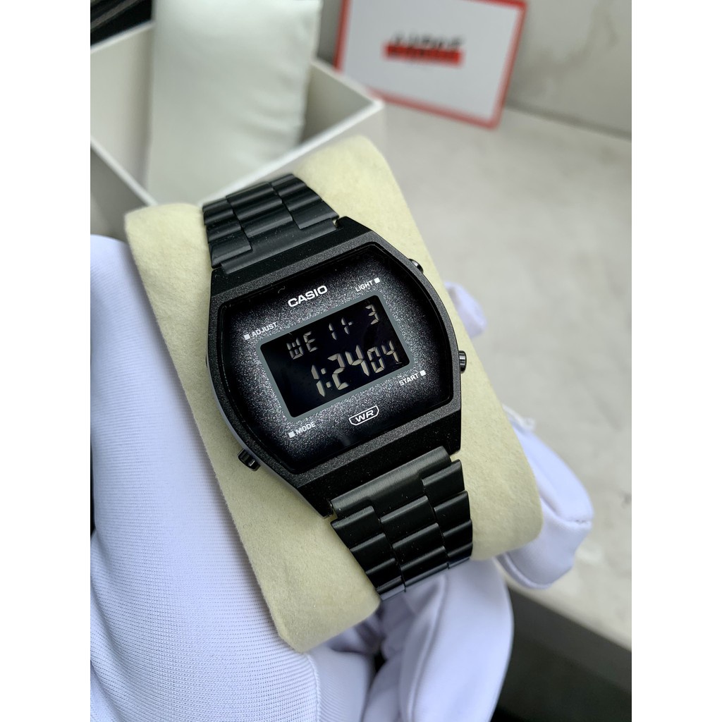 Đồng hồ Nữ Casio B640WBG-1B, đồng hồ chính hãng, đen nhũ lấp lánh