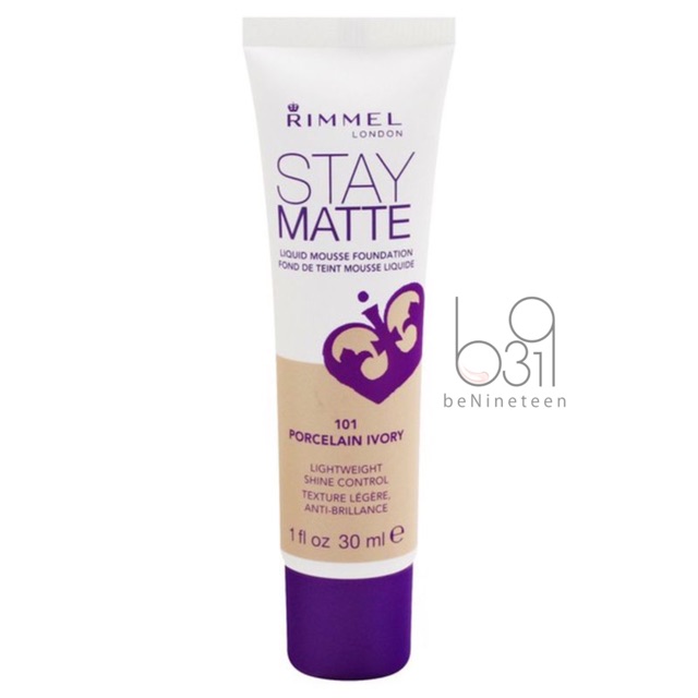 Kem Nền Rimmel Stay Matte Liquid Mousse Foundation - 101 Porcelain Ivory [SeeMe Beauty]