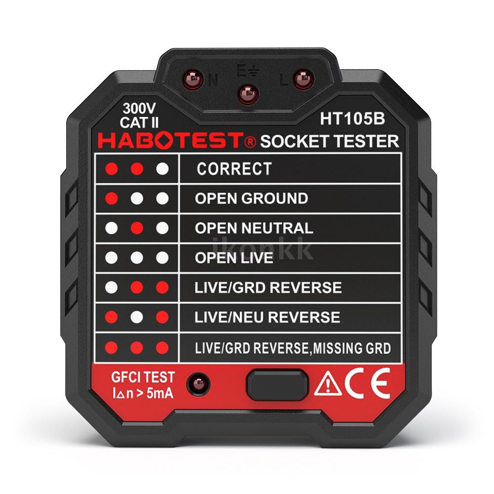 Thiết bị kiểm tra ổ cắm và thử nghiệm RCD HABOTEST chất lượng cao