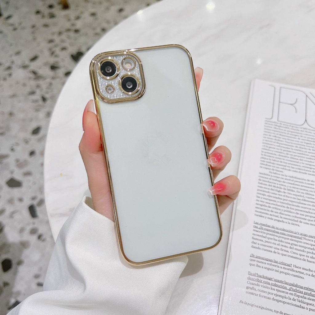 Ốp dẻo viền si Camera vân kim cương cao cấp iP 7 8 X XR 11 12 13 Pro Max [2/2]