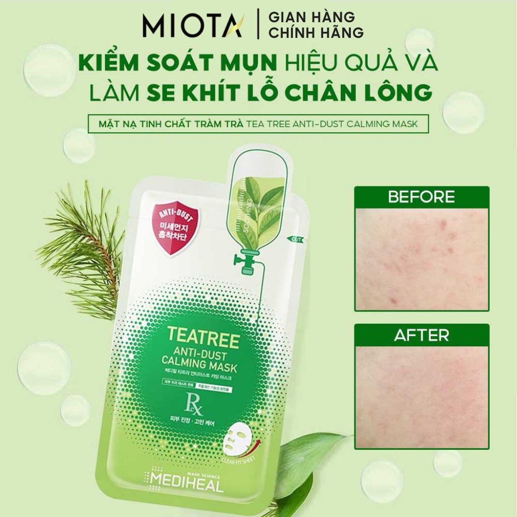 Mặt Nạ Dưỡng Trắng Da, Giảm Mụn, Làm Dịu Da, Phục Hồi Da Mediheal 24ml (01 miếng lẻ)