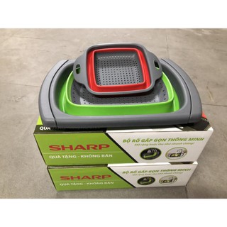 Bộ 2 rổ silicon gấp gọn thông minh Sharp PR-JO2