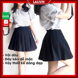 Chân váy chữ A xếp ly thiết kế, váy xếp ly dáng xòe LALI