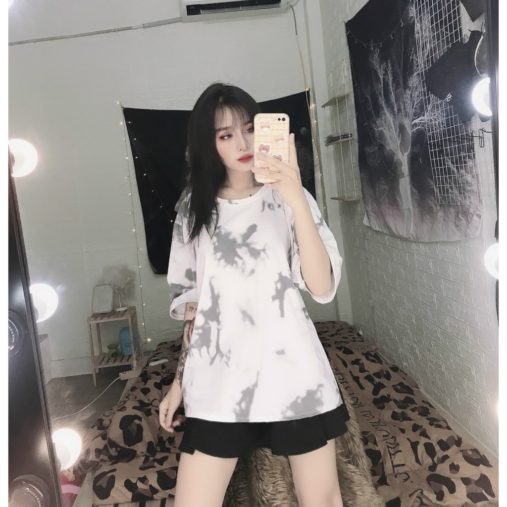 áo xinh 3/4 kiểu màu loang hot hit ảnh thật siêu hot đủ màu