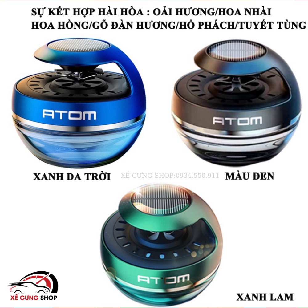 Nước hoa ô tô cao cấp Atom chạy năng lượng mặt trời