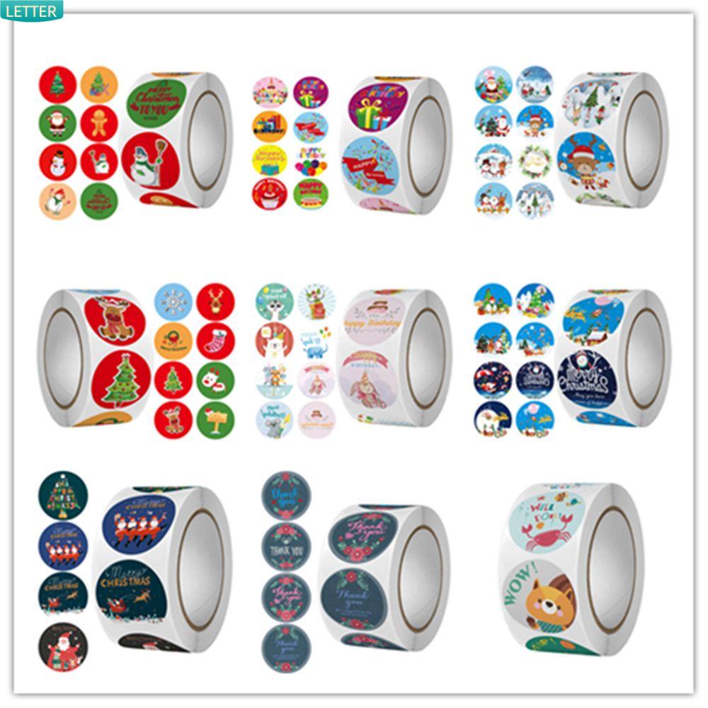 Nhãn Dán Trang Trí Hộp Quà Giáng Sinh/Tiệc Cưới In Chữ Thank You Handmade