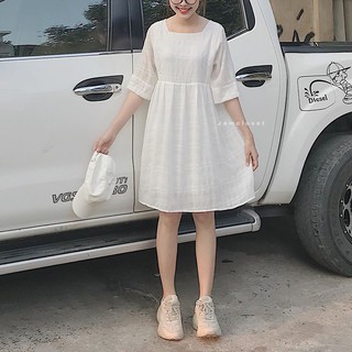 Váy babydoll đan dây lưng - 3190