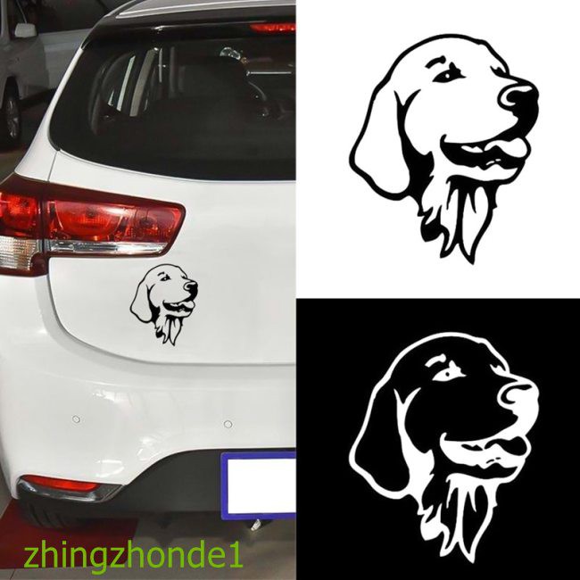 Decal Trang Trí Thân Xe Oto Hình Chó Golden Retriever