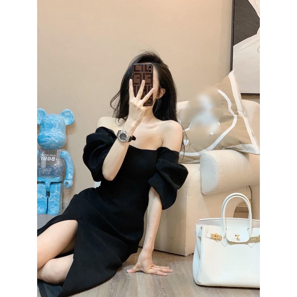 Váy/ Đầm Trễ Vai Dáng Dài Xẻ Đùi Quyến Rũ