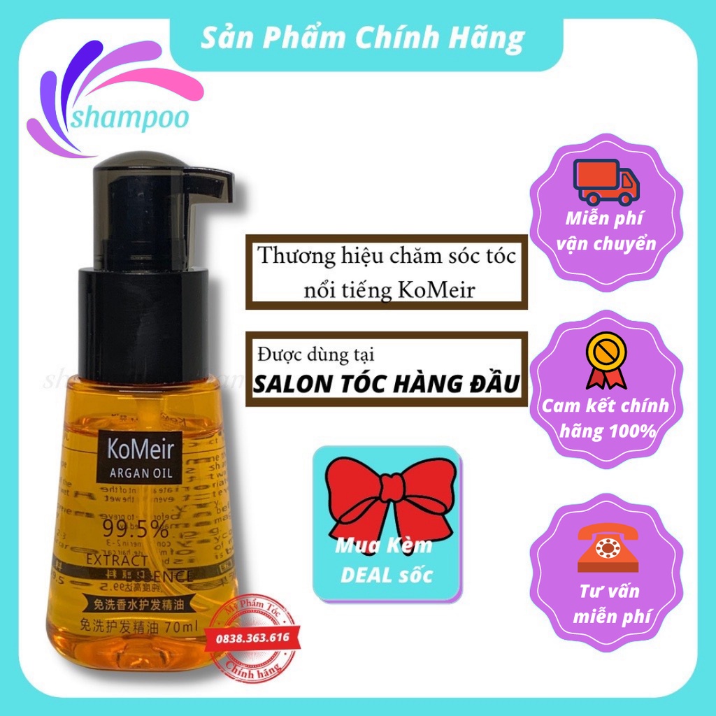 Tinh dầu KOMEIR dưỡng tóc cao cấp dành cho tóc yếu, khô sơ, uốn, nhuộm giúp giữ nếp phục hồi hư tổn
