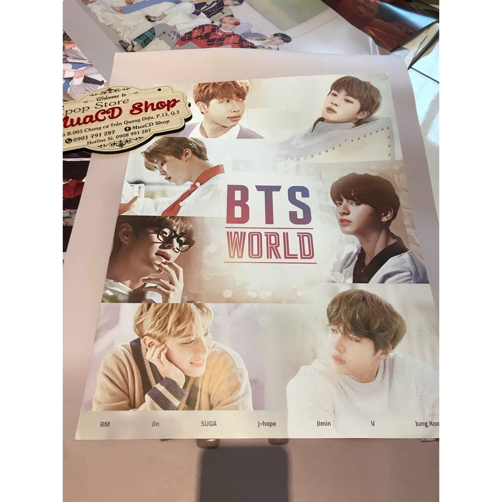 Poster BTS World OST chính hãng Có sẵn free tube