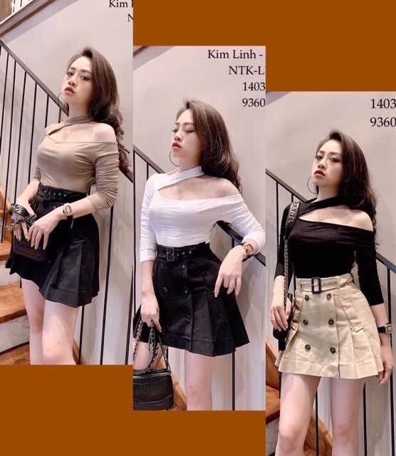 Áo khoét ngực chéo vai