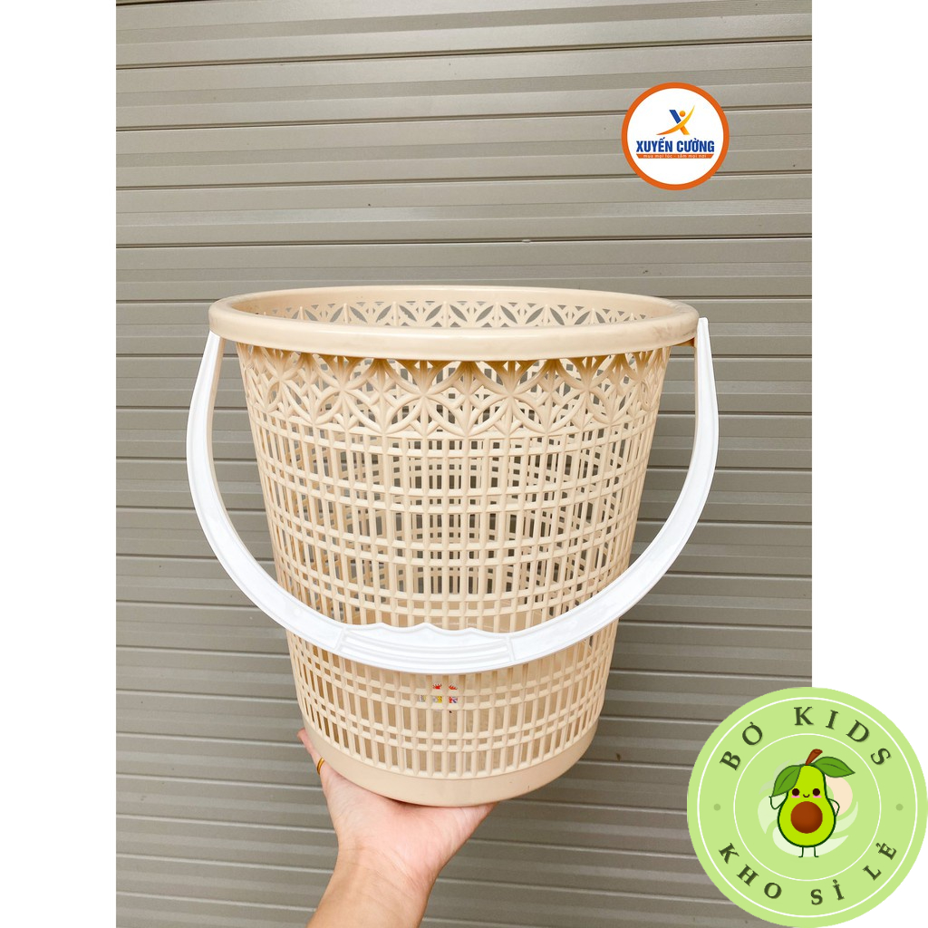 Sọt nhựa có quai cầm Việt Nhật (MS:5145) (MS:5147), sọt hoa đồng tiền có quai, giỏ đựng quần áo, đồ chơi gọn gàng tiệlợi