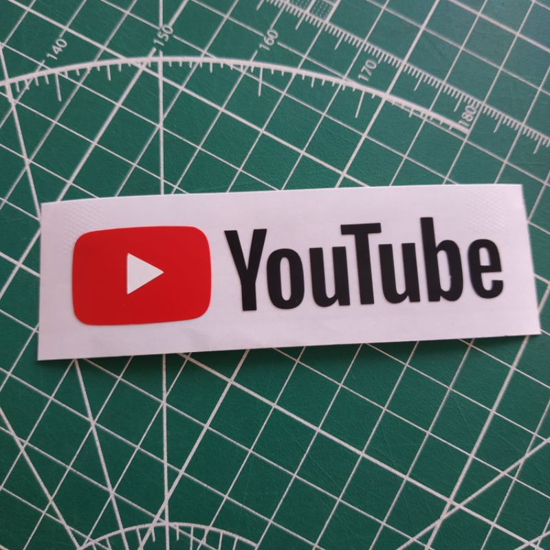 Cắt dán vinyl logo youtube