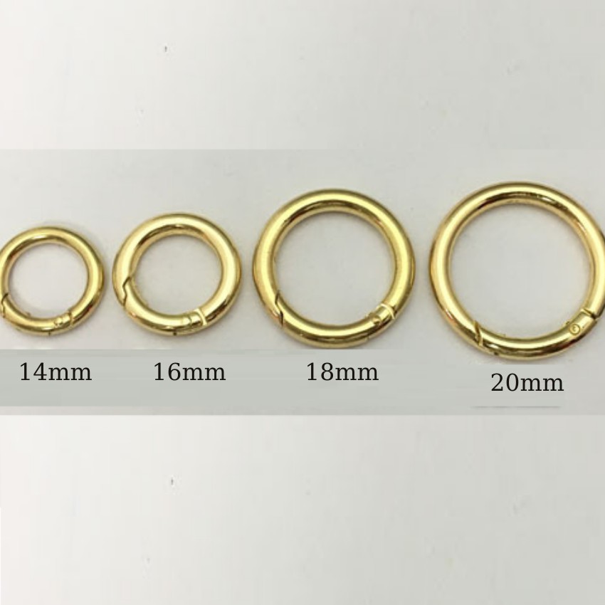 ️️️ ComBo 2  Cái Khoen Móc Khóa Đồng Nguyên Chất - Ring Phụ Kiện EDC - Độ dày 2.5 mm-  4 Size