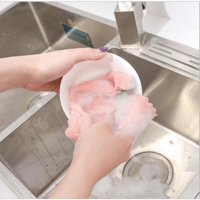 Khăn Lau Bếp 2 Mặt Bản To, Loại Xịn, Đa Năng - Siêu Thấm  Kháng Khuẩn