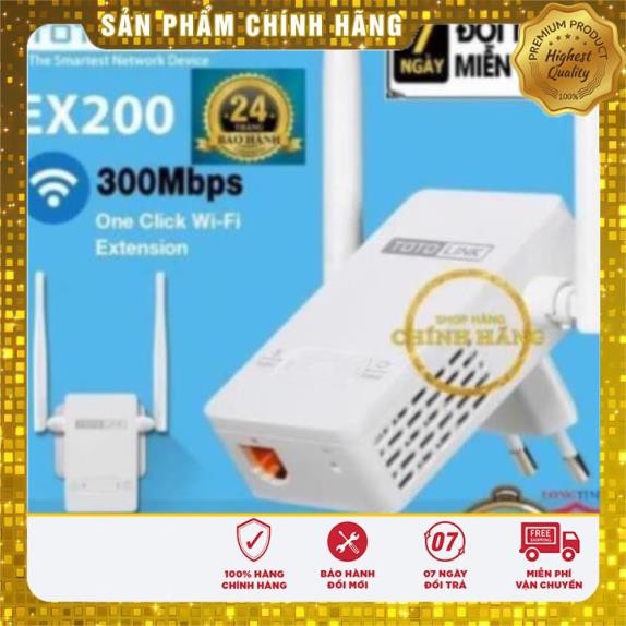 (giá khai trương) Bộ Kích Sóng Wifi Repeater 300Mbps Totolink EX200 - Hàng Chính Hãng