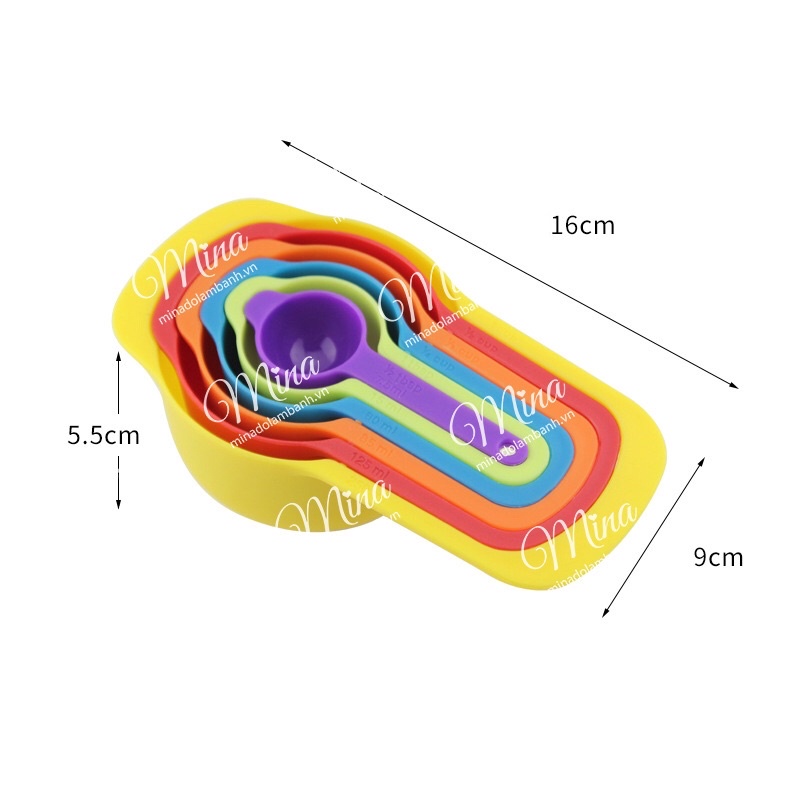 Bộ Cup đong nhựa 6 chi tiết