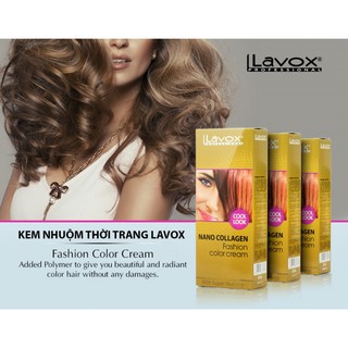 Kem Nhuộm Tóc Phủ bạc Nano Collagen Lavox (có 3 màu)