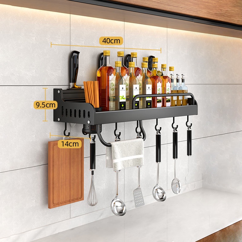 Kệ đựng gia vị dán tường phòng bếp kệ đựng gia vị kệ bếp treo tường phụ kiện nhà bếp kệ gia vị kệ gia vị treo tường